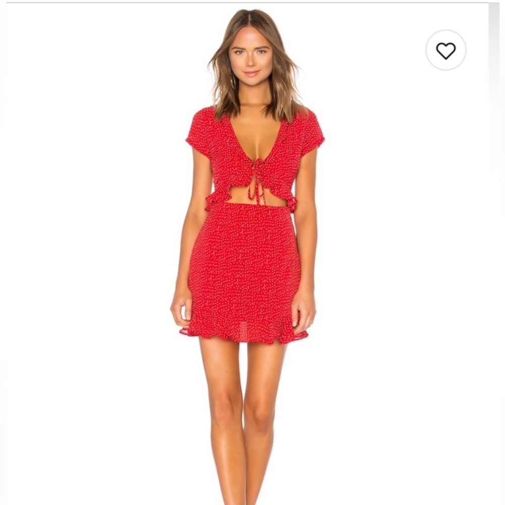 Red Polka Dot Superdown Dress, Size Small, Never worn